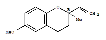 (2r)-(9ci)-2-乙烯-3,4-二氫-6-甲氧基-2-甲基-2H-1-苯并吡喃結構式_783332-77-4結構式
