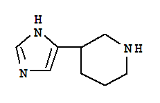 3-(1H-imidazol-4-yl)-piperidineStructure,784080-46-2Structure 3-(1H-imidazol-4-yl)-piperidine Structure,784080-46-2Structure