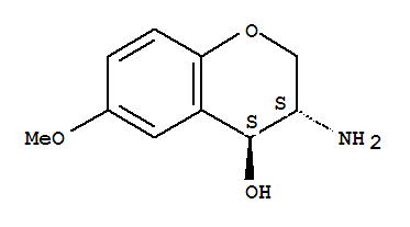 反式-(9ci)-3-氨基-3,4-二氫-6-甲氧基-2H-1-苯并吡喃-4-醇結(jié)構(gòu)式_784081-53-4結(jié)構(gòu)式