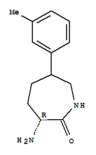 (3r)-(9ci)-3-氨基六氫-6-(3-甲基苯基)-2H-氮雜革-2-酮結(jié)構(gòu)式_784156-08-7結(jié)構(gòu)式