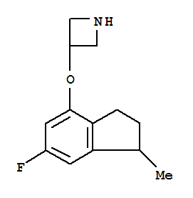 (9ci)-3-[(6-氟-2,3-二氫-1-甲基-1H-茚-4-基)氧基]-氮雜丁烷結(jié)構(gòu)式_786627-81-4結(jié)構(gòu)式