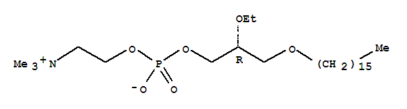 (2R)-2-乙氧基-3-(十六烷氧基)丙基 2-(三甲基銨基)乙基磷酸酯結構式_78858-42-1結構式