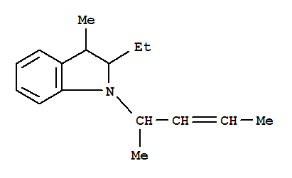 1H-indole,2-ethyl-2,3-dihydro-3-methyl-1-(1-methyl-2-butenyl)-(9ci) Structure,791020-86-5Structure