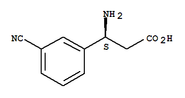 (S)-3-氨基-3-(3-氰基苯基)-丙酸結(jié)構(gòu)式_791778-00-2結(jié)構(gòu)式