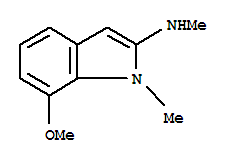 1H-indol-2-amine,7-methoxy-n,1-dimethyl-(9ci)Structure,791781-91-4Structure 1H-indol-2-amine,7-methoxy-n,1-dimethyl-(9ci) Structure,791781-91-4Structure