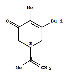 (5r)-(9ci)-2-甲基-5-(1-甲基乙烯)-3-(2-甲基丙基)-2-環(huán)己烯-1-酮結構式_791854-72-3結構式
