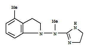 (9ci)-N-(4,5-二氫-1H-咪唑-2-基)-2,3-二氫-n,4-二甲基-1H-吲哚-1-胺結構式_792137-87-2結構式
