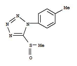 (9ci)-1-(4-甲基苯基)-5-(甲基亞磺?；?-1H-四唑結(jié)構(gòu)式_792950-21-1結(jié)構(gòu)式