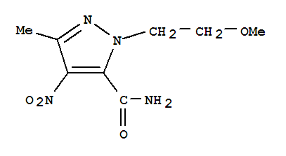 (9ci)-1-(2-甲氧基乙基)-3-甲基-4-硝基-1H-吡唑-5-羧酰胺結(jié)構(gòu)式_792969-79-0結(jié)構(gòu)式