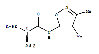 (2s)-(9ci)-2-氨基-n-(3,4-二甲基-5-異噁唑基)-戊酰胺結(jié)構(gòu)式_794565-18-7結(jié)構(gòu)式