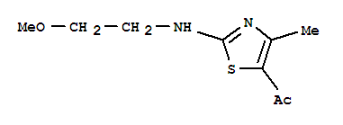 (9ci)-1-[2-[(2-甲氧基乙基)氨基]-4-甲基-5-噻唑]-乙酮結構式_794571-76-9結構式