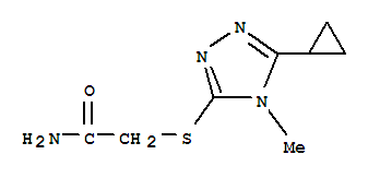(9ci)-2-[(5-環(huán)丙基-4-甲基-4H-1,2,4-噻唑-3-基)硫代]-乙酰胺結(jié)構(gòu)式_796064-20-5結(jié)構(gòu)式