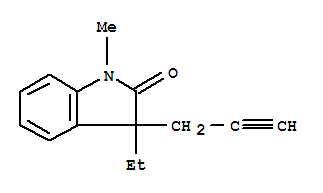 (9ci)-3-乙基-1,3-二氫-1-甲基-3-(2-丙炔)-2H-吲哚-2-酮結(jié)構(gòu)式_797051-81-1結(jié)構(gòu)式