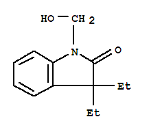 (9ci)-3,3-二乙基-1,3-二氫-1-(羥基甲基)-2H-吲哚-2-酮結(jié)構(gòu)式_797051-83-3結(jié)構(gòu)式