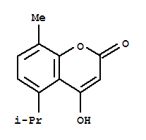 (9ci)-4-羥基-8-甲基-5-(1-甲基乙基)-2H-1-苯并吡喃-2-酮結構式_799262-08-1結構式