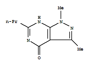 (9ci)-1,5-二氫-1,3-二甲基-6-丙基-4H-吡唑并[3,4-d]嘧啶-4-酮結構式_799295-88-8結構式