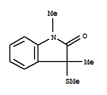 (9ci)-1,3-二氫-1,3-二甲基-3-(甲基硫代)-2H-吲哚-2-酮結(jié)構(gòu)式_799561-62-9結(jié)構(gòu)式