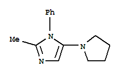 1H-imidazole,2-methyl-1-phenyl-5-(1-pyrrolidinyl)-(9ci)Structure,799813-94-8Structure 1H-imidazole,2-methyl-1-phenyl-5-(1-pyrrolidinyl)-(9ci) Structure,799813-94-8Structure