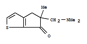 (9ci)-5-[(二甲基氨基)甲基]-4,5-二氫-5-甲基-6H-環(huán)戊并[b]噻吩-6-酮結(jié)構(gòu)式_804434-80-8結(jié)構(gòu)式