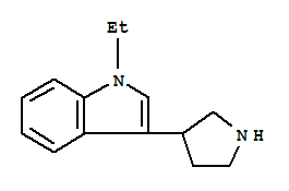 1H-indole,1-ethyl-3-(3-pyrrolidinyl)-(9ci)Structure,804443-56-9Structure 1H-indole,1-ethyl-3-(3-pyrrolidinyl)-(9ci) Structure,804443-56-9Structure