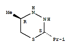反式-(9ci)-四氫-5-甲基-2-(1-甲基乙基)-2H-1,3,4-噻二嗪結構式_80494-44-6結構式