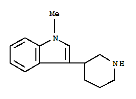 1H-indole,1-methyl-3-(3-piperidinyl)-(9ci)Structure,805196-99-0Structure 1H-indole,1-methyl-3-(3-piperidinyl)-(9ci) Structure,805196-99-0Structure