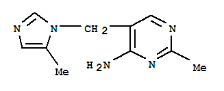(9ci)-2-甲基-5-[(5-甲基-1H-咪唑-1-基)甲基]-4-嘧啶胺結(jié)構(gòu)式_805946-52-5結(jié)構(gòu)式
