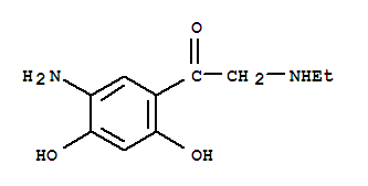 Ethanone, 1-(5-amino-2,4-dihydroxyphenyl)-2-(ethylamino)-(9ci)Structure,805950-90-7Structure Ethanone, 1-(5-amino-2,4-dihydroxyphenyl)-2-(ethylamino)-(9ci) Structure,805950-90-7Structure