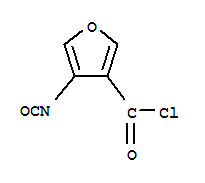 (9ci)-4-異氰?；?3-呋喃羰酰氯結(jié)構(gòu)式_80761-37-1結(jié)構(gòu)式
