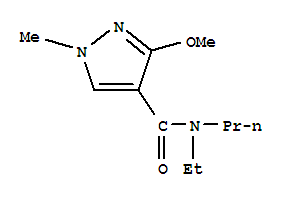 (9ci)-n-乙基-3-甲氧基-1-甲基-n-丙基-1H-吡唑-4-羧酰胺結(jié)構(gòu)式_808772-61-4結(jié)構(gòu)式
