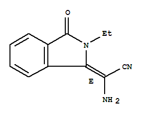 (2e)-(9ci)-氨基(2-乙基-2,3-二氫-3-氧代-1H-異吲哚-1-基)-乙腈結構式_809230-51-1結構式