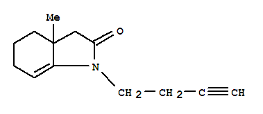 (9ci)-1-(3-丁炔基)-1,3,3a,4,5,6-六氫-3a-甲基-2H-吲哚-2-酮結(jié)構(gòu)式_810681-62-0結(jié)構(gòu)式