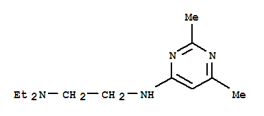 (4CI)-4-(2-二乙基氨基乙基氨基)-2,6-二甲基-嘧啶結(jié)構(gòu)式_811868-36-7結(jié)構(gòu)式