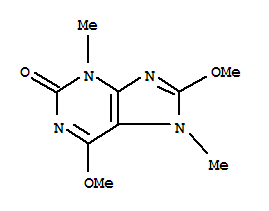 (9ci)-3,7-二氫-6,8-二甲氧基-3,7-二甲基-2H-嘌呤-2-酮結(jié)構(gòu)式_817631-46-2結(jié)構(gòu)式