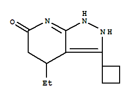 (9ci)-3-環(huán)丁基-4-乙基-1,2,4,5-四氫-6H-吡唑并[3,4-b]吡啶-6-酮結(jié)構(gòu)式_817640-95-2結(jié)構(gòu)式