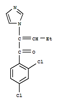 1-(2,4-二氯苯基)-2-(1H-咪唑-1-基)-2-戊烯-1-酮結(jié)構(gòu)式_82013-24-9結(jié)構(gòu)式
