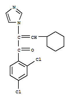 3-環(huán)己基-1-(2,4-二氯苯基)-2-(1H-咪唑-1-基)-2-丙烯-1-酮結(jié)構(gòu)式_82013-25-0結(jié)構(gòu)式