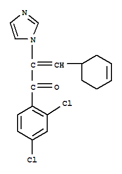 3-(3-環(huán)己烯-1-基)-1-(2,4-二氯苯基)-2-(1H-咪唑-1-基)-2-丙烯-1-酮結(jié)構(gòu)式_82013-26-1結(jié)構(gòu)式