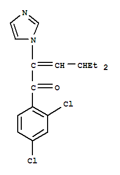 1-(2,4-二氯苯基)-4-乙基-2-(1H-咪唑-1-基)-2-己烯-1-酮結(jié)構式_82013-27-2結(jié)構式