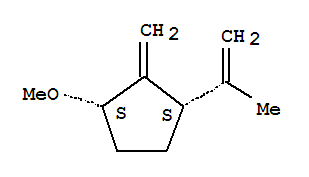 (1r,3r)-rel-(9ci)-1-甲氧基-2-亞甲基-3-(1-甲基乙烯)-環(huán)戊烷結構式_824391-12-0結構式