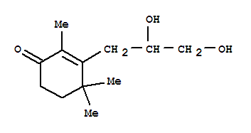 (9ci)-3-(2,3-二羥基丙基)-2,4,4-三甲基-2-環(huán)己烯-1-酮結(jié)構(gòu)式_825614-92-4結(jié)構(gòu)式