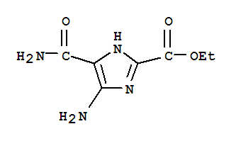 1H-imidazole-2-carboxylicacid,4-amino-5-(aminocarbonyl)-,ethylester(9ci)Structure,83566-39-6Structure 1H-imidazole-2-carboxylicacid,4-amino-5-(aminocarbonyl)-,ethylester(9ci) Structure,83566-39-6Structure