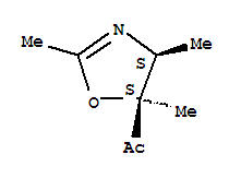 Ethanone, 1-(4,5-dihydro-2,4,5-trimethyl-5-oxazolyl)-, cis-(9ci)Structure,83750-11-2Structure Ethanone, 1-(4,5-dihydro-2,4,5-trimethyl-5-oxazolyl)-, cis-(9ci) Structure,83750-11-2Structure