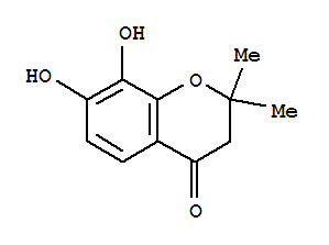 (9ci)-2,3-二氫-7,8-二羥基-2,2-二甲基-4H-1-苯并吡喃-4-酮結(jié)構(gòu)式_83923-88-0結(jié)構(gòu)式