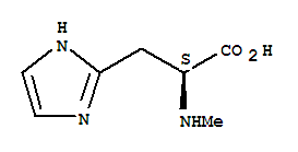 1H-imidazole-2-propanoic acid, -alpha--(methylamino)-, (-alpha-s)- (9ci)Structure,841203-66-5Structure 1H-imidazole-2-propanoic acid, -alpha--(methylamino)-, (-alpha-s)- (9ci) Structure,841203-66-5Structure