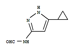 N-(5-環(huán)丙基-1H-吡唑-3-基)-甲酰胺結構式_845816-40-2結構式