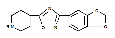 5-[5-(哌啶-4-基)-1,2,4-噁二唑-3-基]-1,3-苯并二氧代結(jié)構(gòu)式_849925-04-8結(jié)構(gòu)式