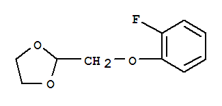 2-(2-氟苯氧基甲基)-[1,3]二氧戊環(huán)結(jié)構(gòu)式_850348-82-2結(jié)構(gòu)式
