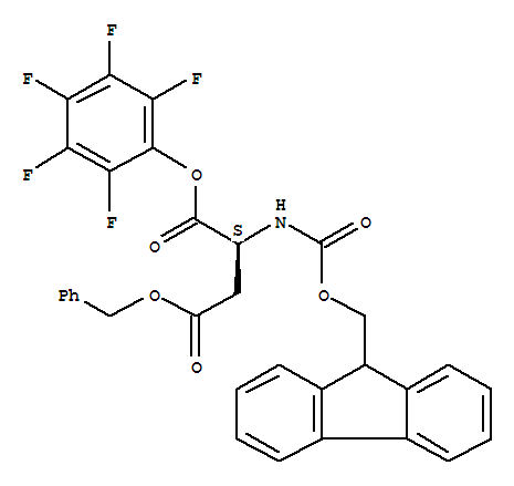 Fmoc-L-天冬氨酸 β-芐酯 α-五氟苯酯結構式_86061-03-2結構式