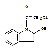 1H-indol-2-ol, 1-(chloroacetyl)-2,3-dihydro- (9ci)Structure,88150-27-0Structure 1H-indol-2-ol, 1-(chloroacetyl)-2,3-dihydro- (9ci) Structure,88150-27-0Structure